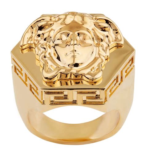 versace mens medusa ring|Versace Medusa head ring.